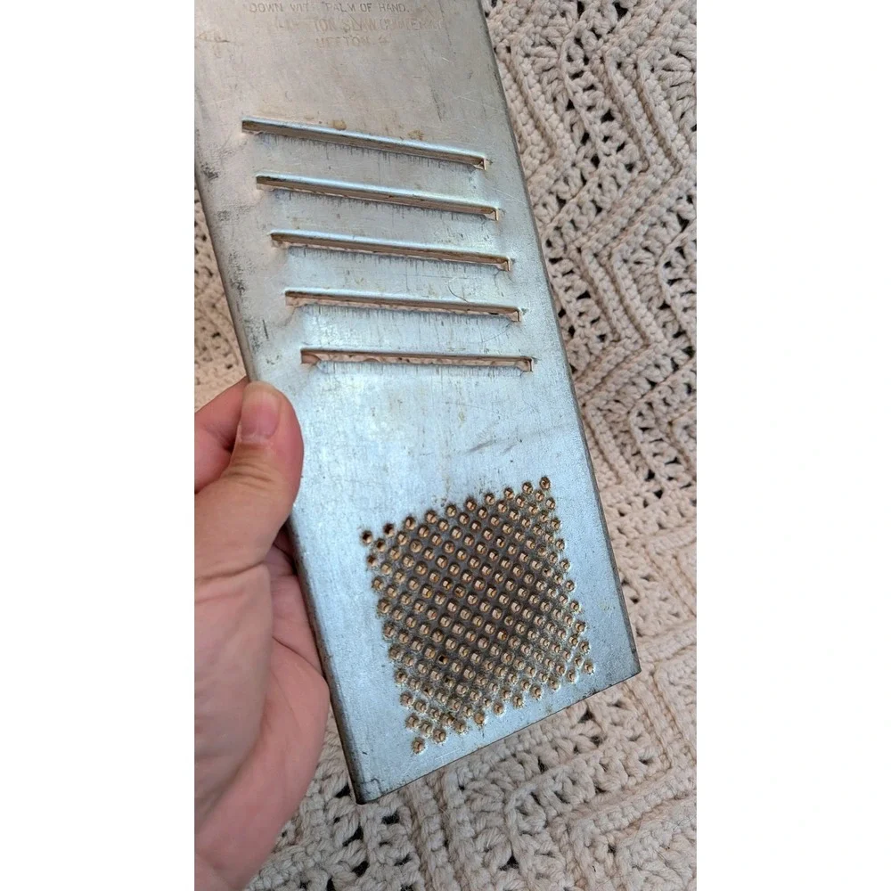 Vintage Rapid Slaw Vegetable Cutter Bluffton Slaw Cutter Co Metal Grater Slicer
